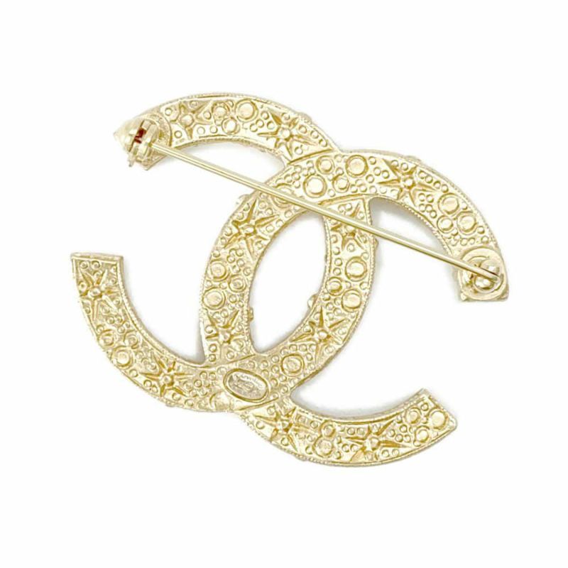 シャネル ブローチ ココマーク メタル フェイクパール ラインストーン A18A CHANEL アクセサリー