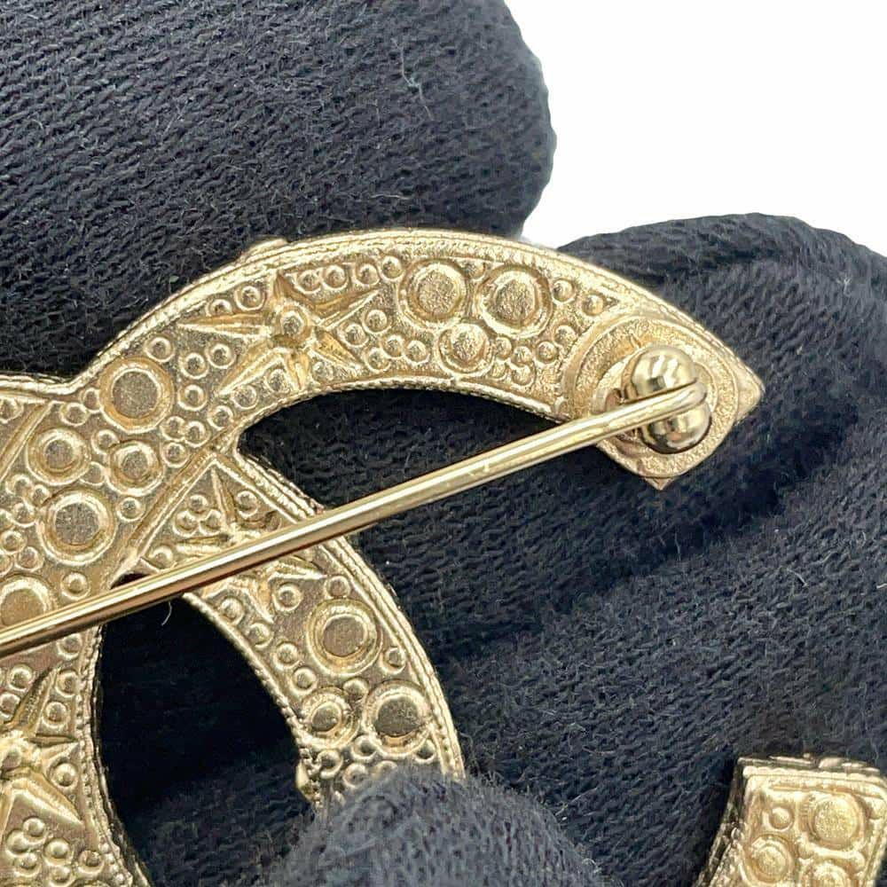 シャネル ブローチ ココマーク メタル フェイクパール ラインストーン A18A CHANEL アクセサリー