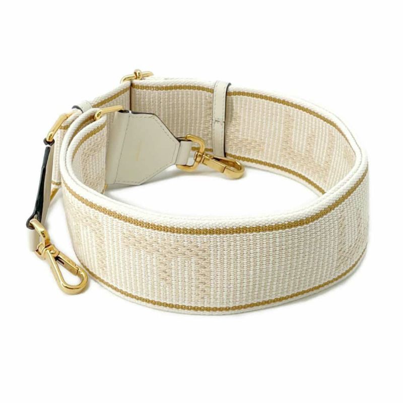 フェンディ ショルダーストラップ ストラップユー キャンバス 8AV134 FENDI 白