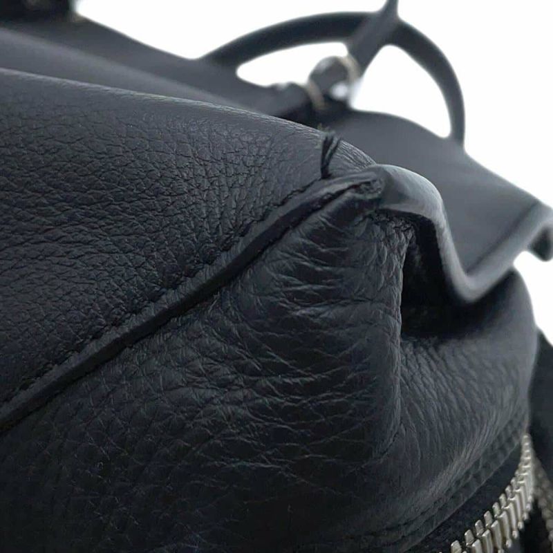 バレンシアガ ハンドバッグ ペーパー ミニ A6 レザー 370926 BALENCIAGA 2wayショルダーバッグ 黒