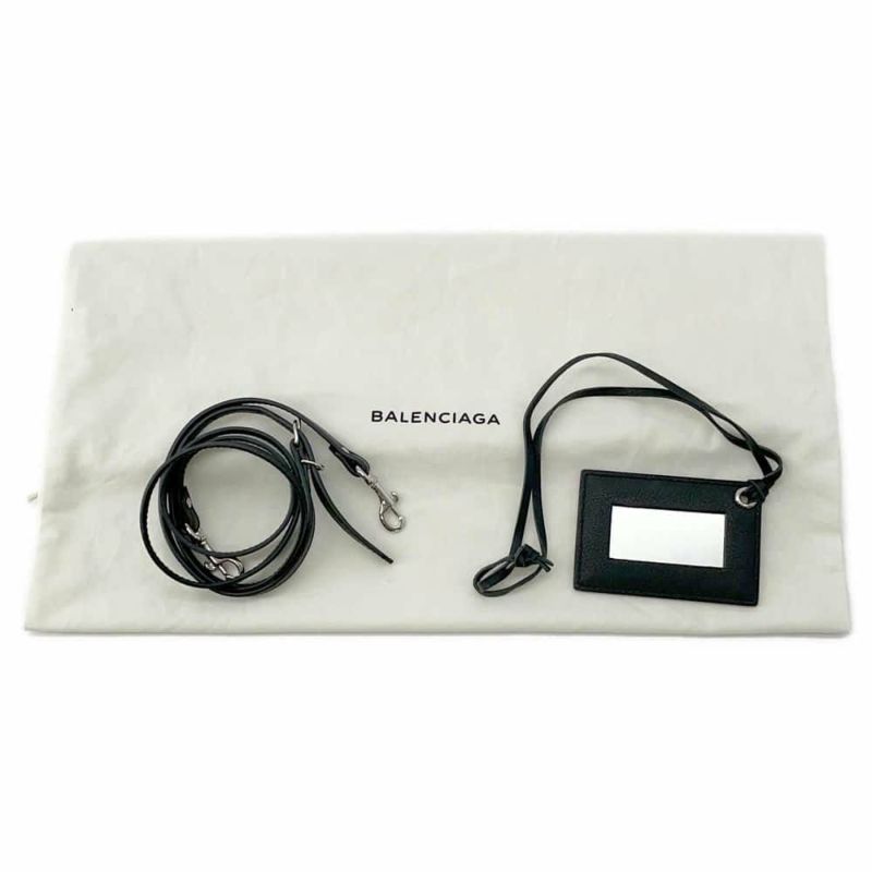 バレンシアガ ハンドバッグ ペーパー ミニ A6 レザー 370926 BALENCIAGA 2wayショルダーバッグ 黒