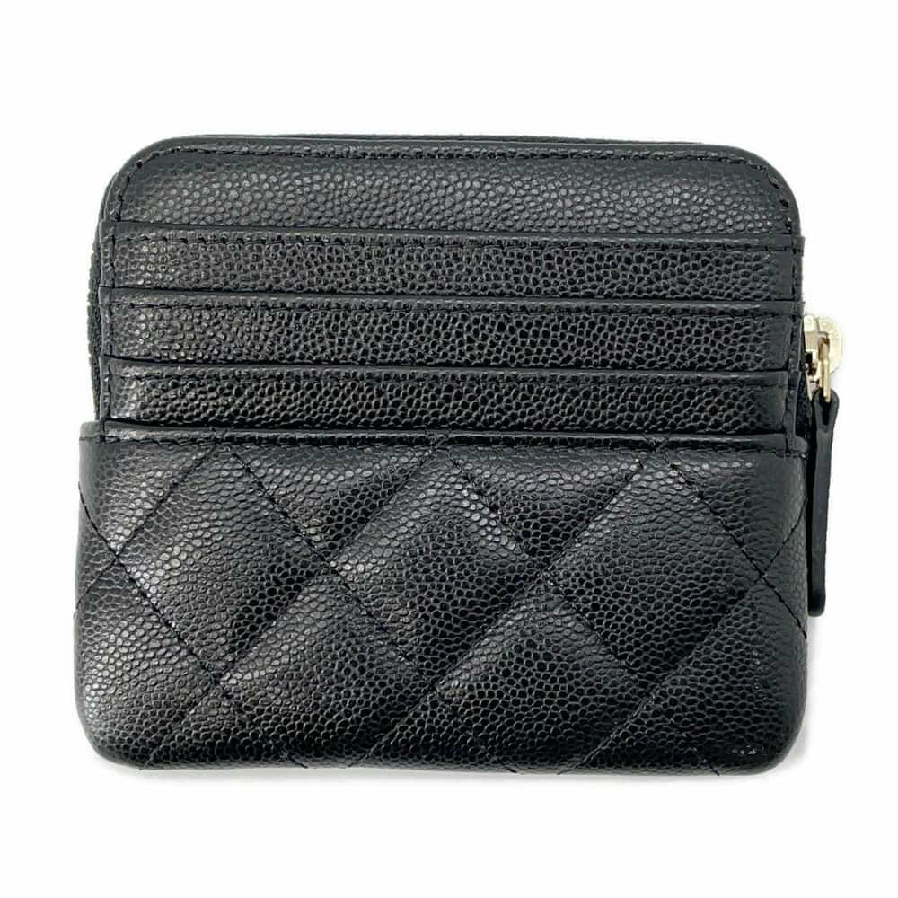 シャネル コインケース マトラッセ ココマーク クラシック ジップコインパース キャビアスキン AP2061 CHANEL 黒 財布 小銭入れ