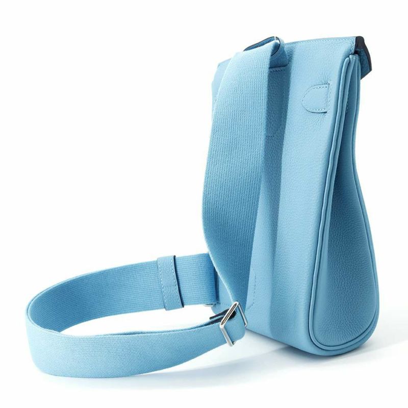 エルメス ボディバッグ ケリー アッカドPM ブルーノール/シルバー金具 トゴ B刻印 メンズ