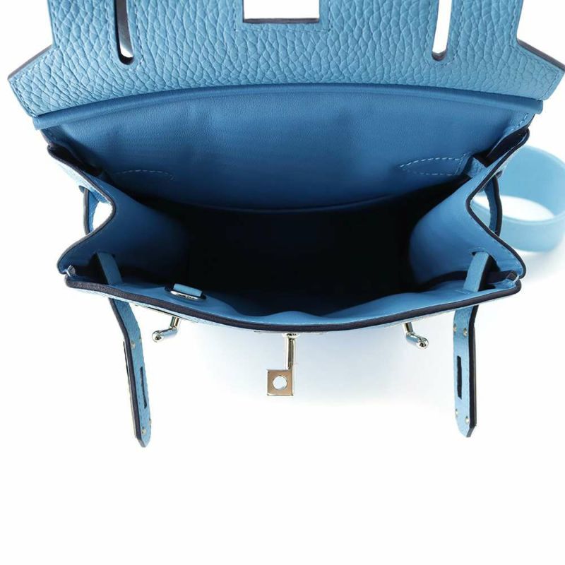 エルメス ボディバッグ ケリー アッカドPM ブルーノール/シルバー金具 トゴ B刻印 メンズ