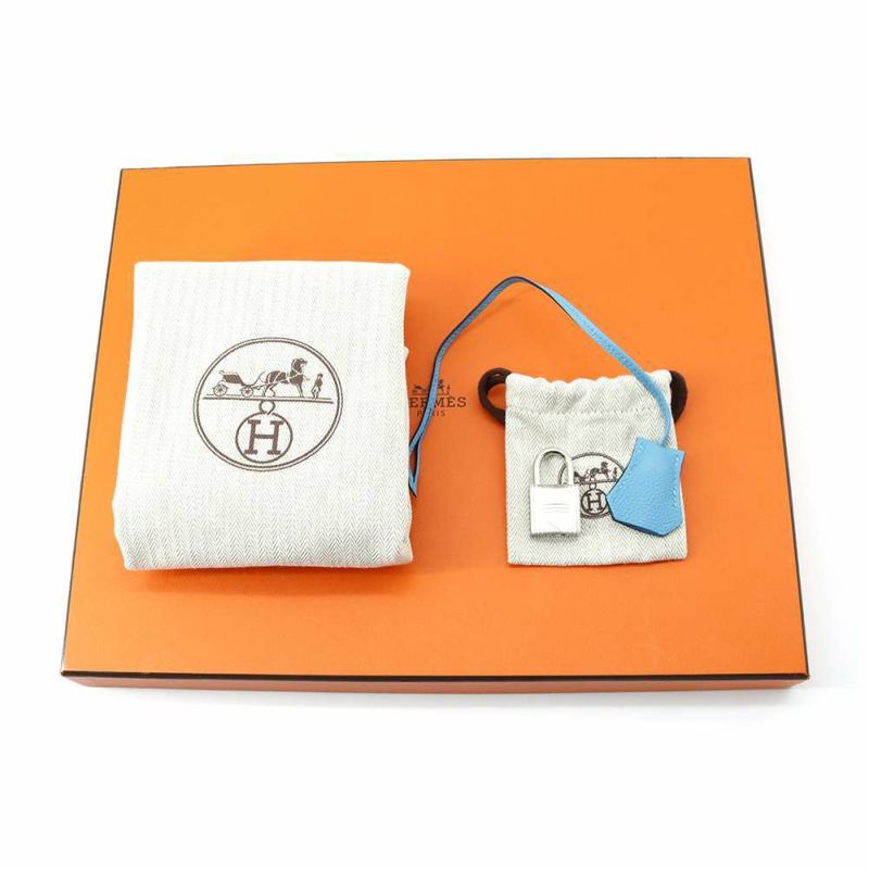 エルメス ボディバッグ ケリー アッカドPM ブルーノール/シルバー金具 トゴ B刻印 メンズ