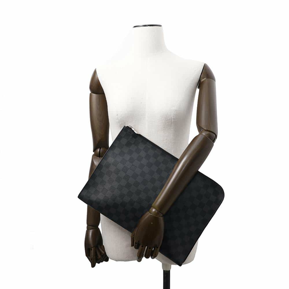 ルイヴィトン クラッチバッグ ダミエ・グラフィット ポシェット・ジュールGM N41501 LOUIS VUITTON 黒 ブラック