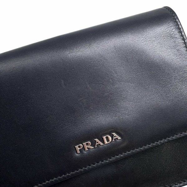 プラダ ショルダーバッグ ロゴ レザー BT1031 PRADA バッグ 黒