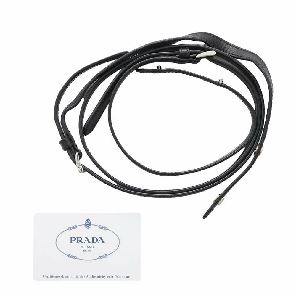プラダ ショルダーバッグ ロゴ レザー BT1031 PRADA バッグ 黒