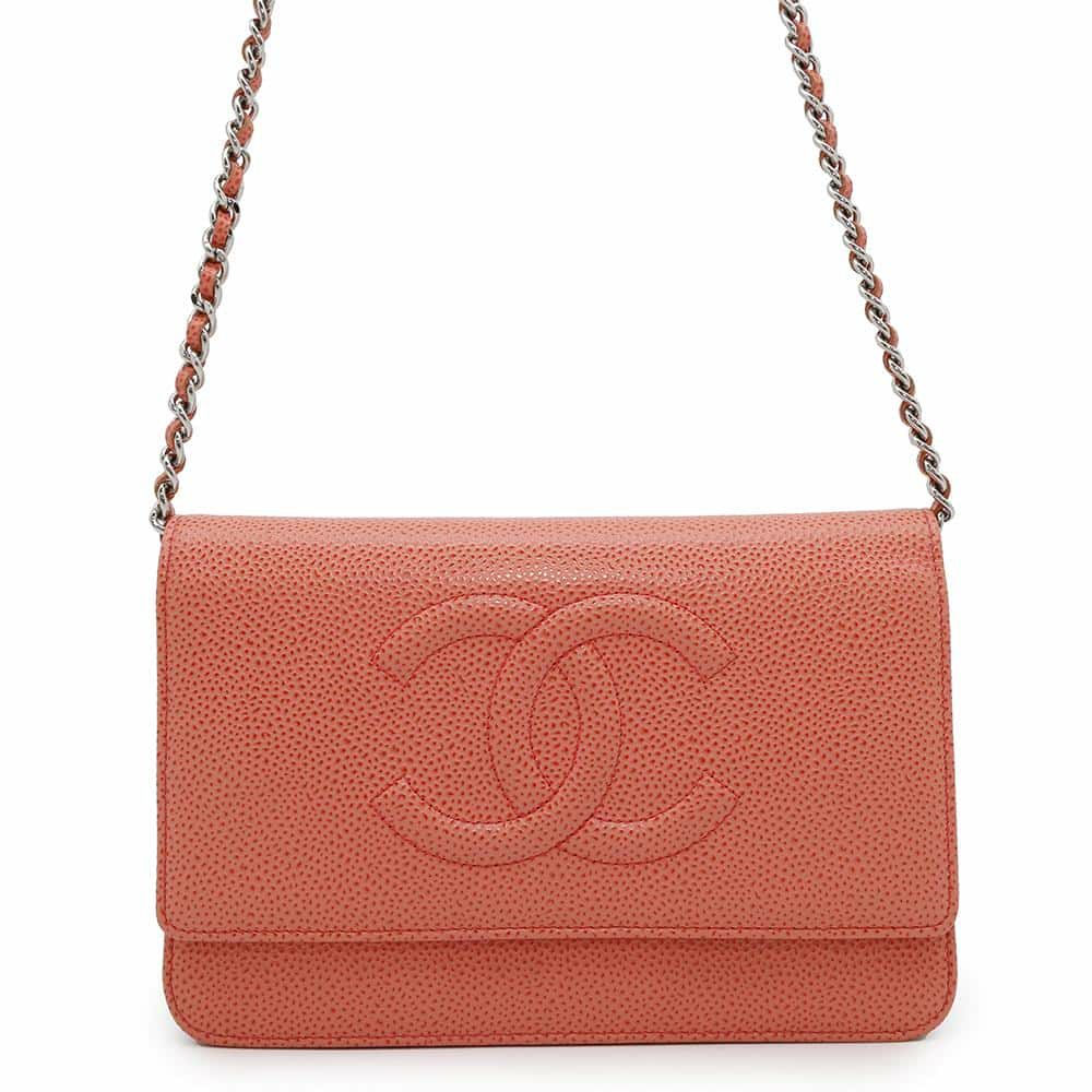 シャネル チェーンウォレット ココマーク キャビアスキン CHANEL 財布