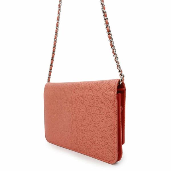 シャネル チェーンウォレット ココマーク キャビアスキン CHANEL