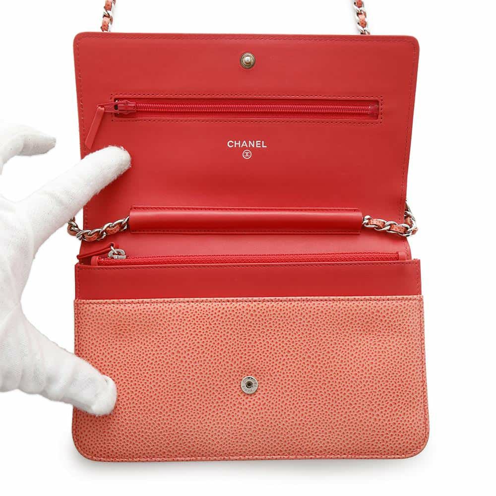 シャネル チェーンウォレット ココマーク キャビアスキン CHANEL 財布