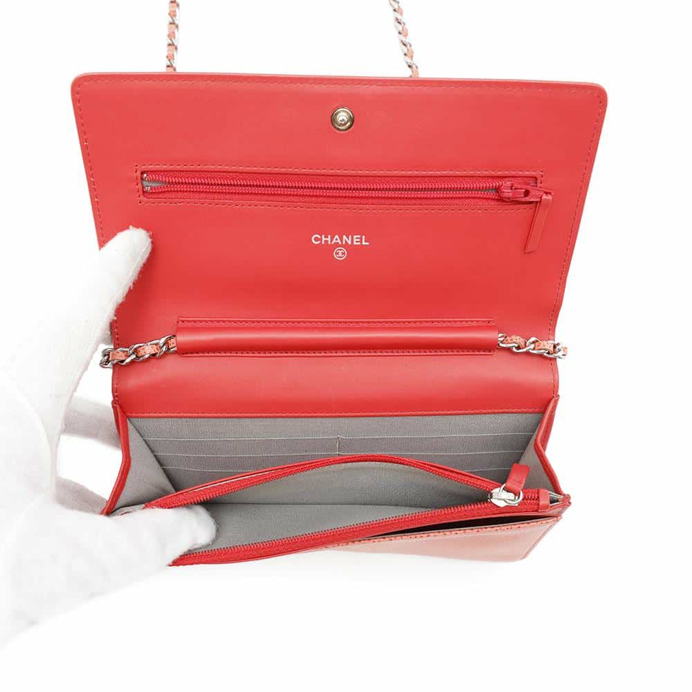 シャネル チェーンウォレット ココマーク キャビアスキン CHANEL 財布