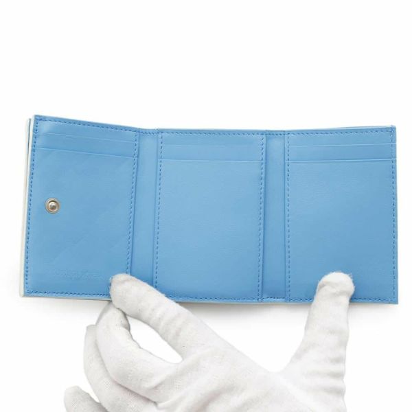 ボッテガヴェネタ 三つ折り財布 タイニー コンパクトウォレット レザー 667036 BOTTEGA VENETA 財布 白