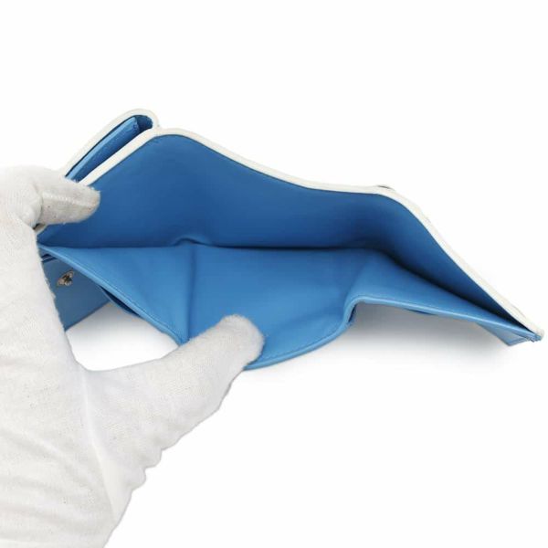 ボッテガヴェネタ 三つ折り財布 タイニー コンパクトウォレット レザー 667036 BOTTEGA VENETA 財布 白