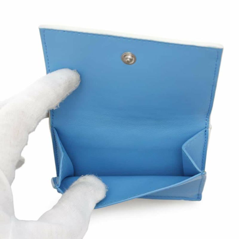 ボッテガヴェネタ 三つ折り財布 タイニー コンパクトウォレット レザー 667036 BOTTEGA VENETA 財布 白