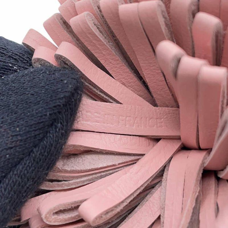 エルメス キーホルダー カルメン ウノドス ローズサクラ/ブルードマルト/シルバー金具 ラムスキン