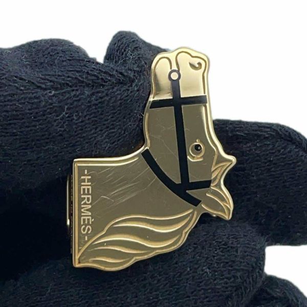 エルメス ツイリーリング カドリージュ HERMES アクセサリー スカーフリング 黒