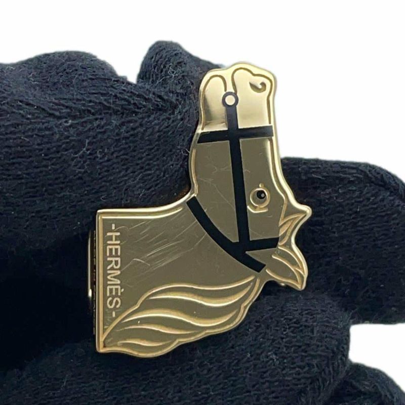 エルメス ツイリーリング カドリージュ HERMES アクセサリー スカーフリング 黒