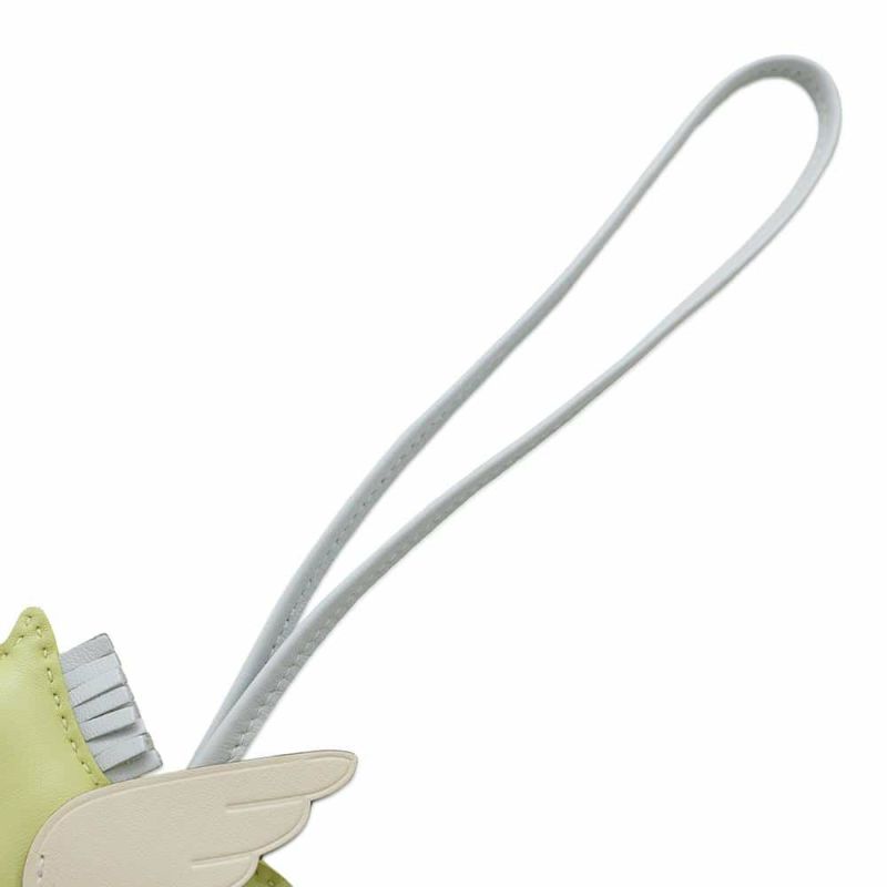 エルメス バッグチャーム ロデオPM ペガサス ジョーヌブルジョン/ブルーブリュム/ナタ ラムスキン Z刻印