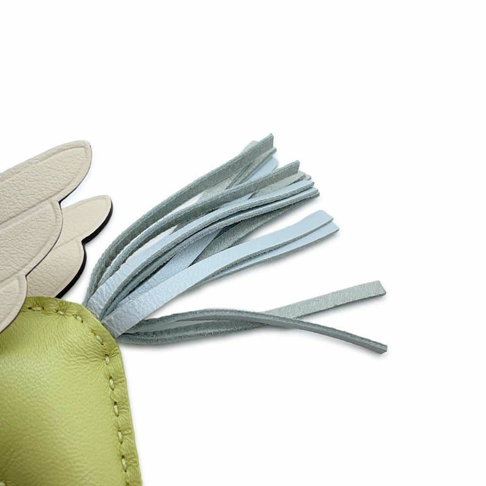 エルメス バッグチャーム ロデオPM ペガサス ジョーヌブルジョン/ブルーブリュム/ナタ ラムスキン Z刻印