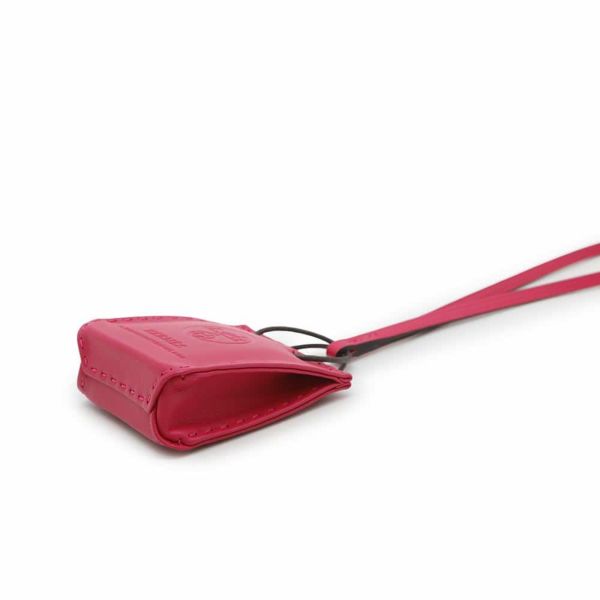 エルメス バッグチャーム ショッパー サックオランジュ ローズメキシコ ラムスキン Y刻印 HERMES 2020年秋冬限定