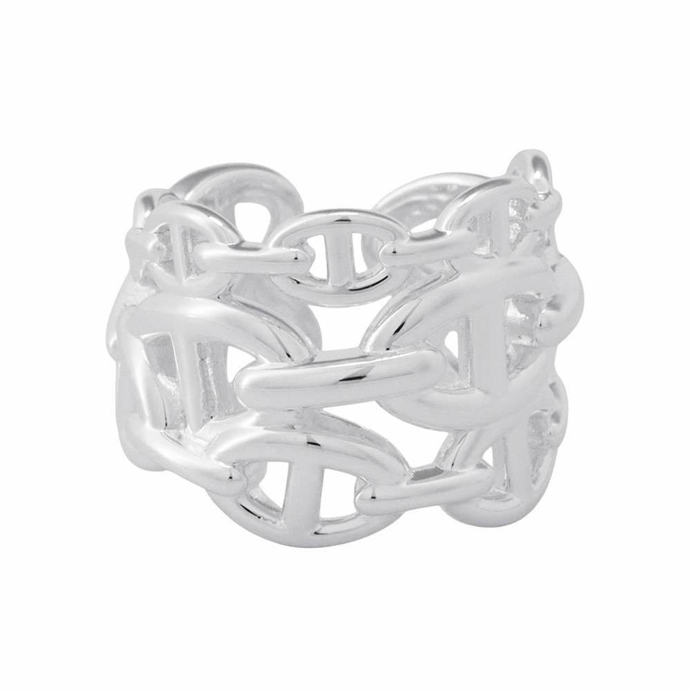 エルメス リング シェーヌダンクル アンシェネGM Enchainee SV925シルバー リングサイズ57 HERMES ジュエリー 指輪