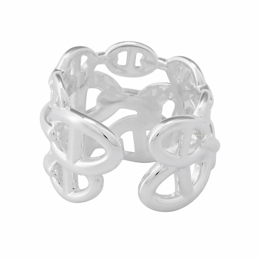 エルメス リング シェーヌダンクル アンシェネGM Enchainee SV925シルバー リングサイズ57 HERMES ジュエリー 指輪