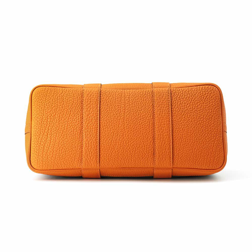 エルメス トートバッグ ガーデンパーティTPM エトゥープ/オレンジ/シルバー金具 トワルオフィシエ/ネゴンダ K刻印