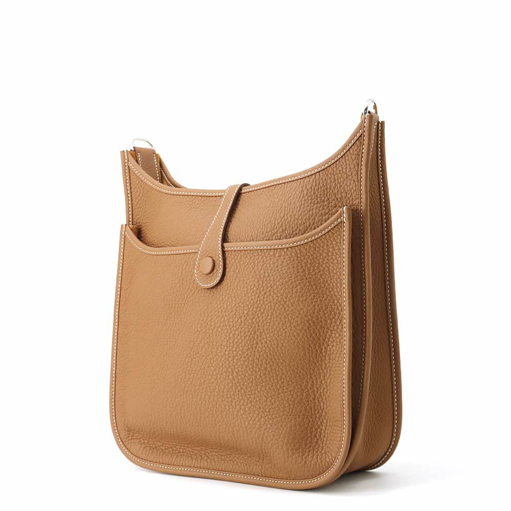 エルメス ショルダーバッグ エブリン3 PM ゴールド/シルバー金具 トリヨンクレマンス W刻印 HERMES Evelyne
