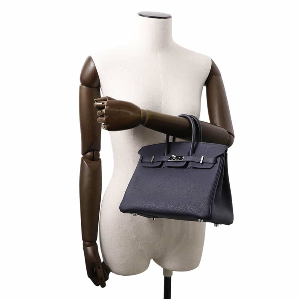 エルメス バーキン25 ブルーニュイ/シルバー金具 トゴ Z刻印 HERMES Birkin ハンドバッグ