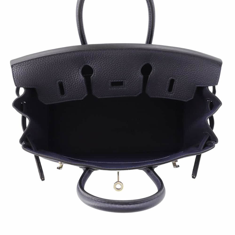 エルメス バーキン25 ブルーニュイ/シルバー金具 トゴ Z刻印 HERMES Birkin ハンドバッグ