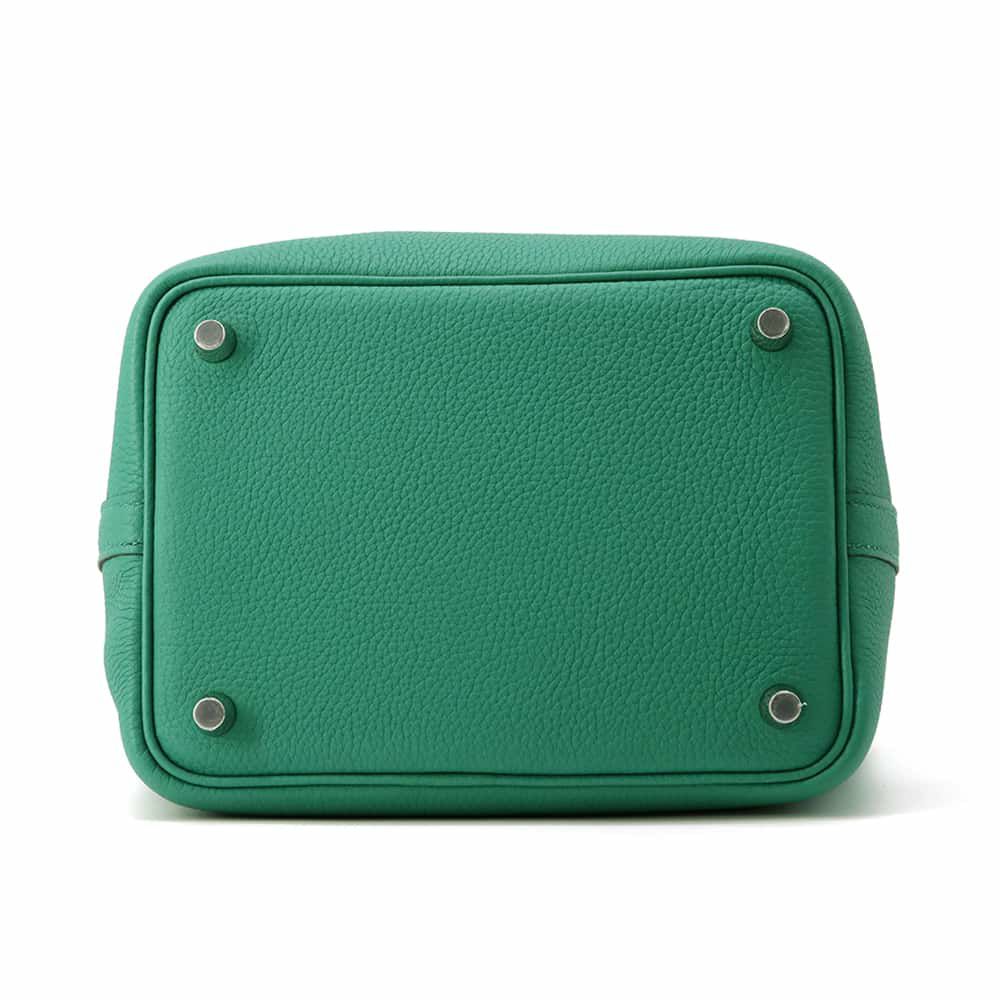 エルメス ハンドバッグ ピコタンロックPM ヴェールヴェルティゴ/シルバー金具 トリヨンモーリス U刻印