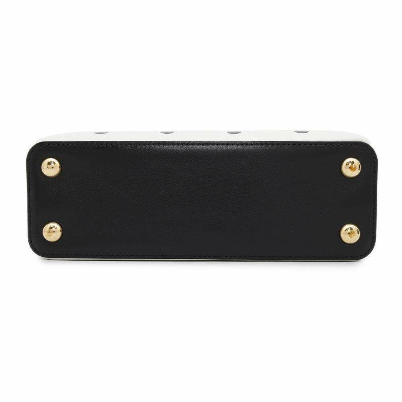 ルイヴィトン ハンドバッグ カーフレザー カプシーヌBB M20373 LOUIS VUITTON 2way 白 黒 ブラック ドット