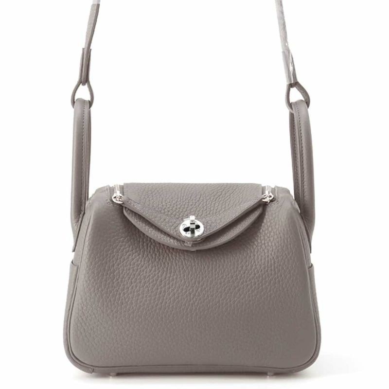 エルメス リンディ ミニ グリメイヤー/シルバー金具 トリヨンクレマンス W刻印 HERMES 2wayショルダー