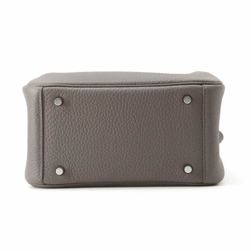 エルメス リンディ ミニ グリメイヤー/シルバー金具 トリヨンクレマンス W刻印 HERMES 2wayショルダー