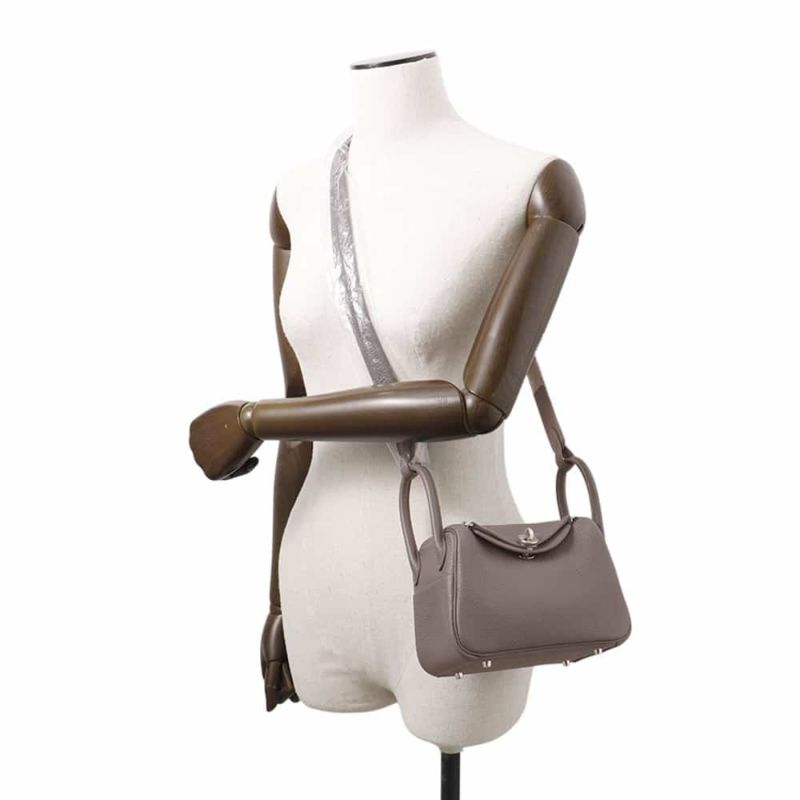 エルメス リンディ ミニ グリメイヤー/シルバー金具 トリヨンクレマンス W刻印 HERMES 2wayショルダー