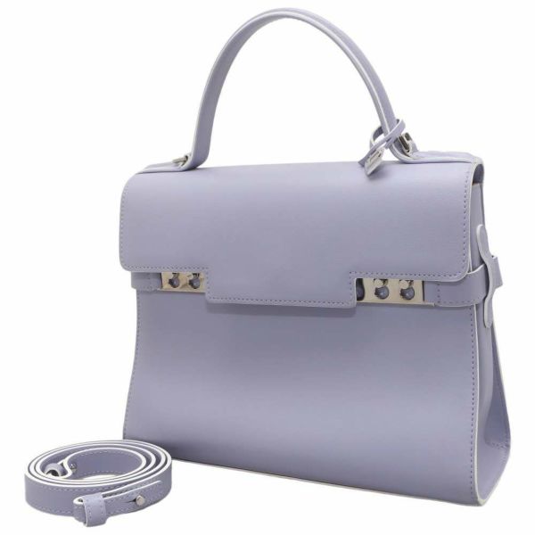 デルボー ハンドバッグ タンぺートMM レザー Delvaux バッグ 2wayショルダーバッグ パープル