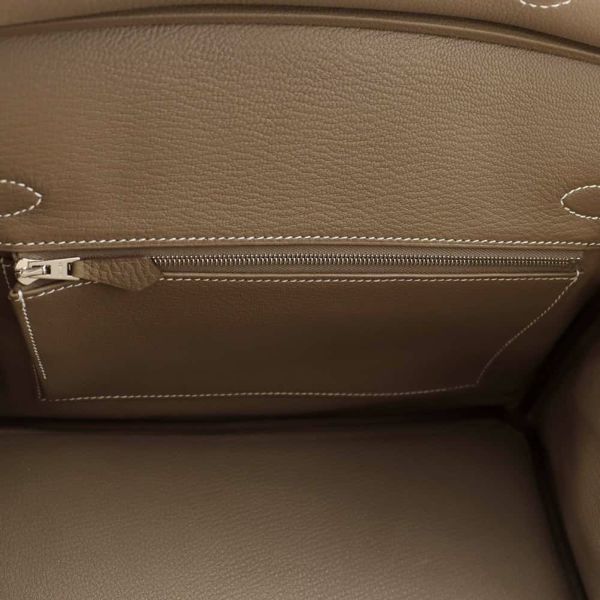 エルメス バーキン30 エトゥープ/シルバー金具 トゴ W刻印 HERMES Birkin ハンドバッグ