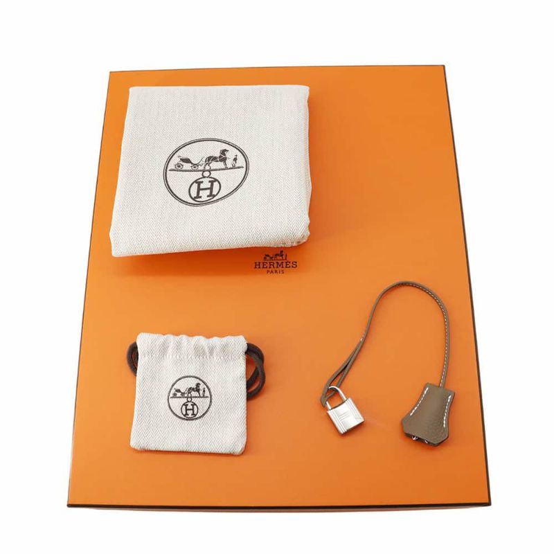 エルメス バーキン30 エトゥープ/シルバー金具 トゴ W刻印 HERMES Birkin ハンドバッグ