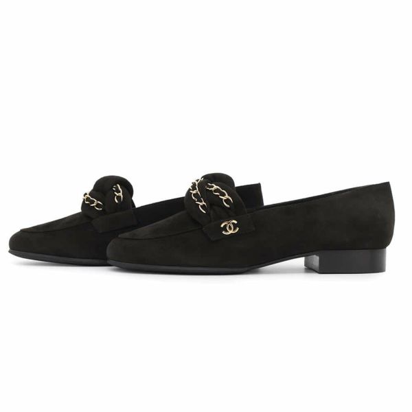 CHANEL ココマーク チェーン レザー ローファー 37