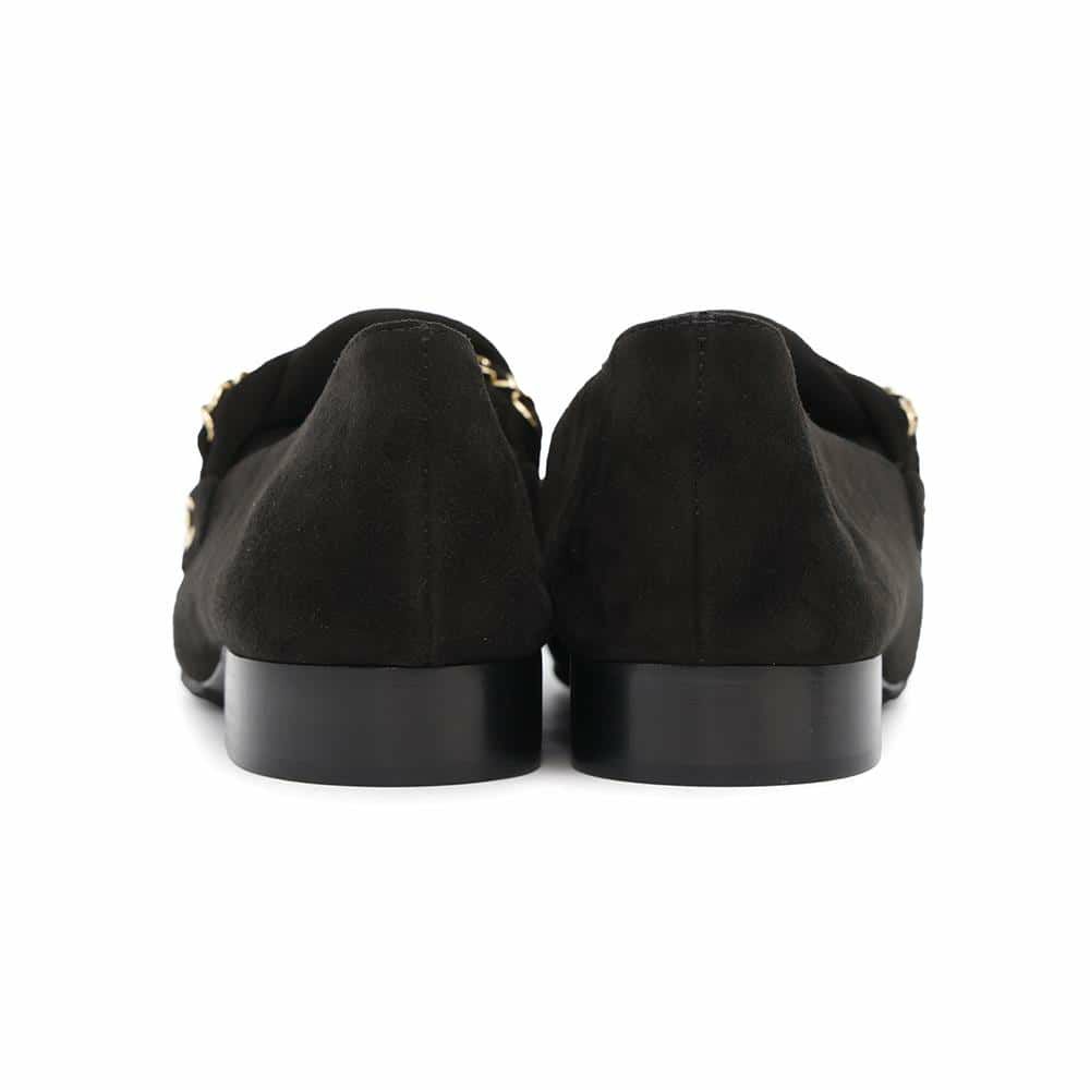 シャネル ローファー ココマーク チェーン スエード レディースサイズ37C G32955 CHANEL 靴 黒