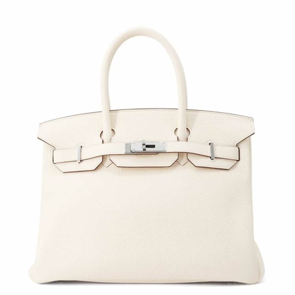 エルメス バーキン30 ナタ/シルバー金具 トリヨンクレマンス U刻印 HERMES Birkin ハンドバッグ