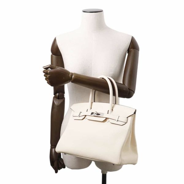 エルメス バーキン30 ナタ/シルバー金具 トリヨンクレマンス U刻印 HERMES Birkin ハンドバッグ