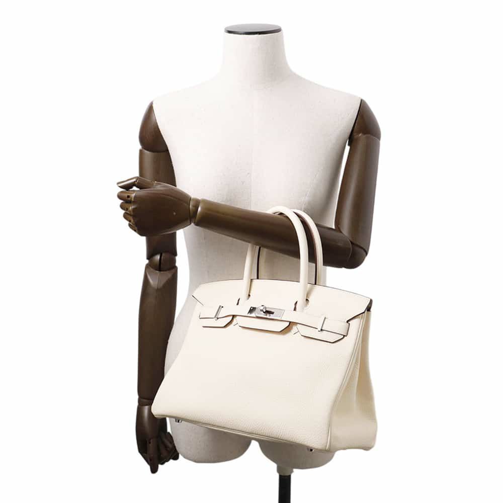 エルメス バーキン30 ナタ/シルバー金具 トリヨンクレマンス U刻印 HERMES Birkin ハンドバッグ