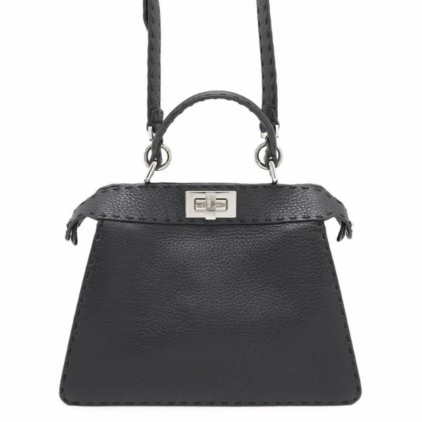 フェンディ ハンドバッグ セレリア ピーカブー アイシーユー ISEEU スモール 8BN327 2way ステッチ 黒