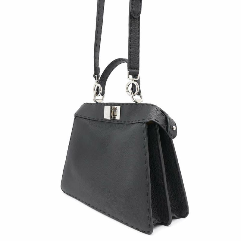 フェンディ ハンドバッグ セレリア ピーカブー アイシーユー ISEEU スモール 8BN327 2way ステッチ 黒