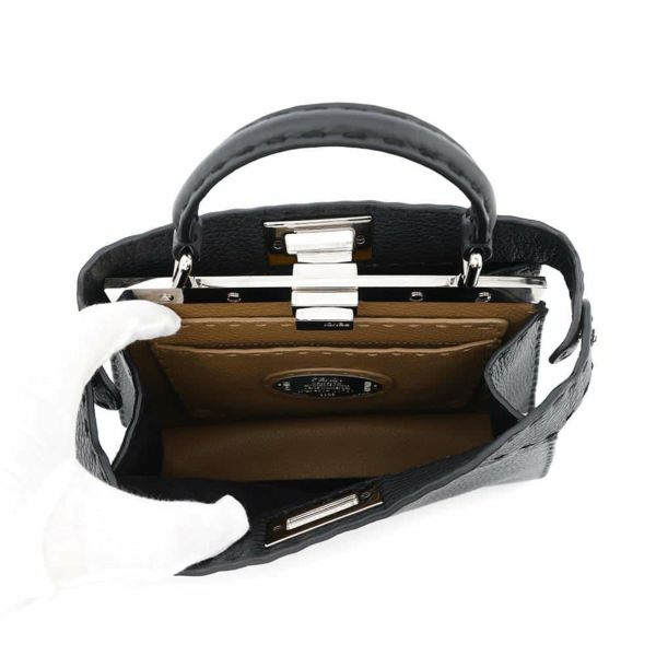 フェンディ ハンドバッグ セレリア ピーカブー アイシーユー ISEEU スモール 8BN327 2way ステッチ 黒