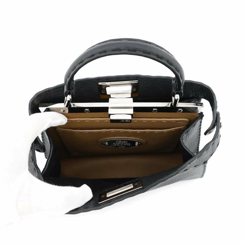 フェンディ ハンドバッグ セレリア ピーカブー アイシーユー ISEEU スモール 8BN327 2way ステッチ 黒