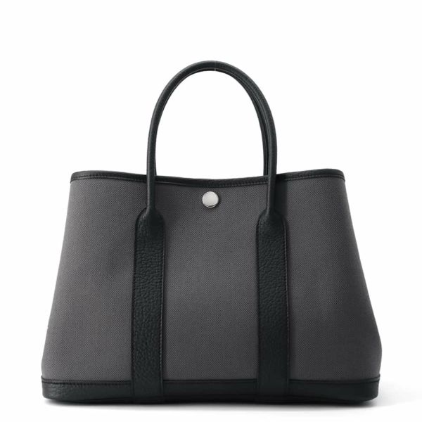 エルメス トートバッグ ガーデンパーティTPM アルドワーズ/ブラック/シルバー金具 トワルミリタリー/ネゴンダ W刻印