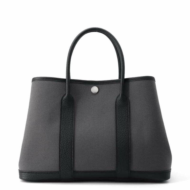エルメス トートバッグ ガーデンパーティTPM アルドワーズ/ブラック/シルバー金具 トワルミリタリー/ネゴンダ W刻印